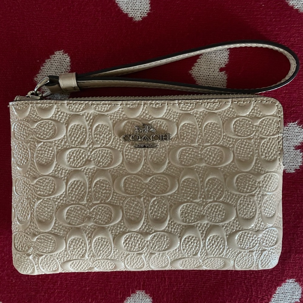 Coach corner zip wristlet